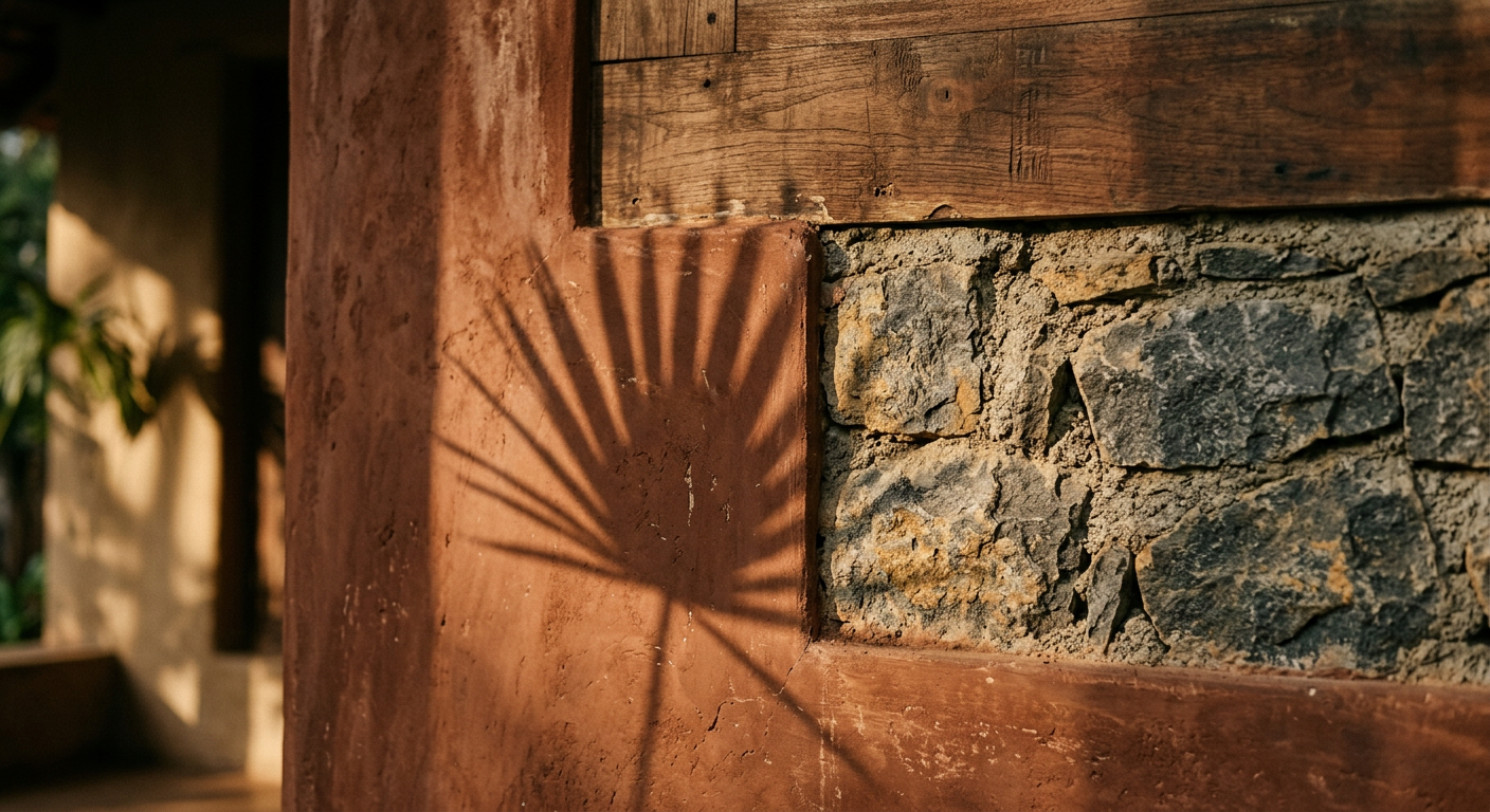 Local stone & red-oxide