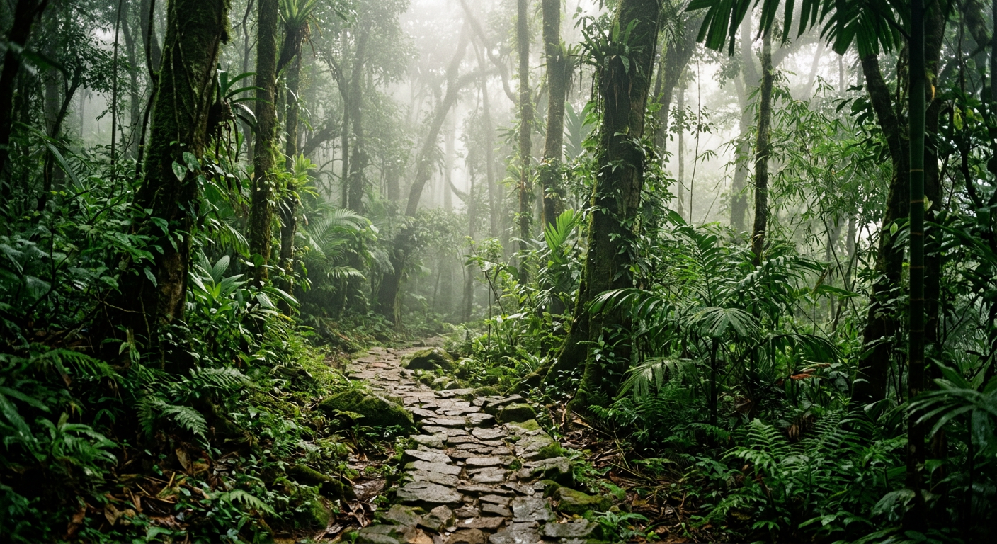 Morning at Athir — Into the rainforest